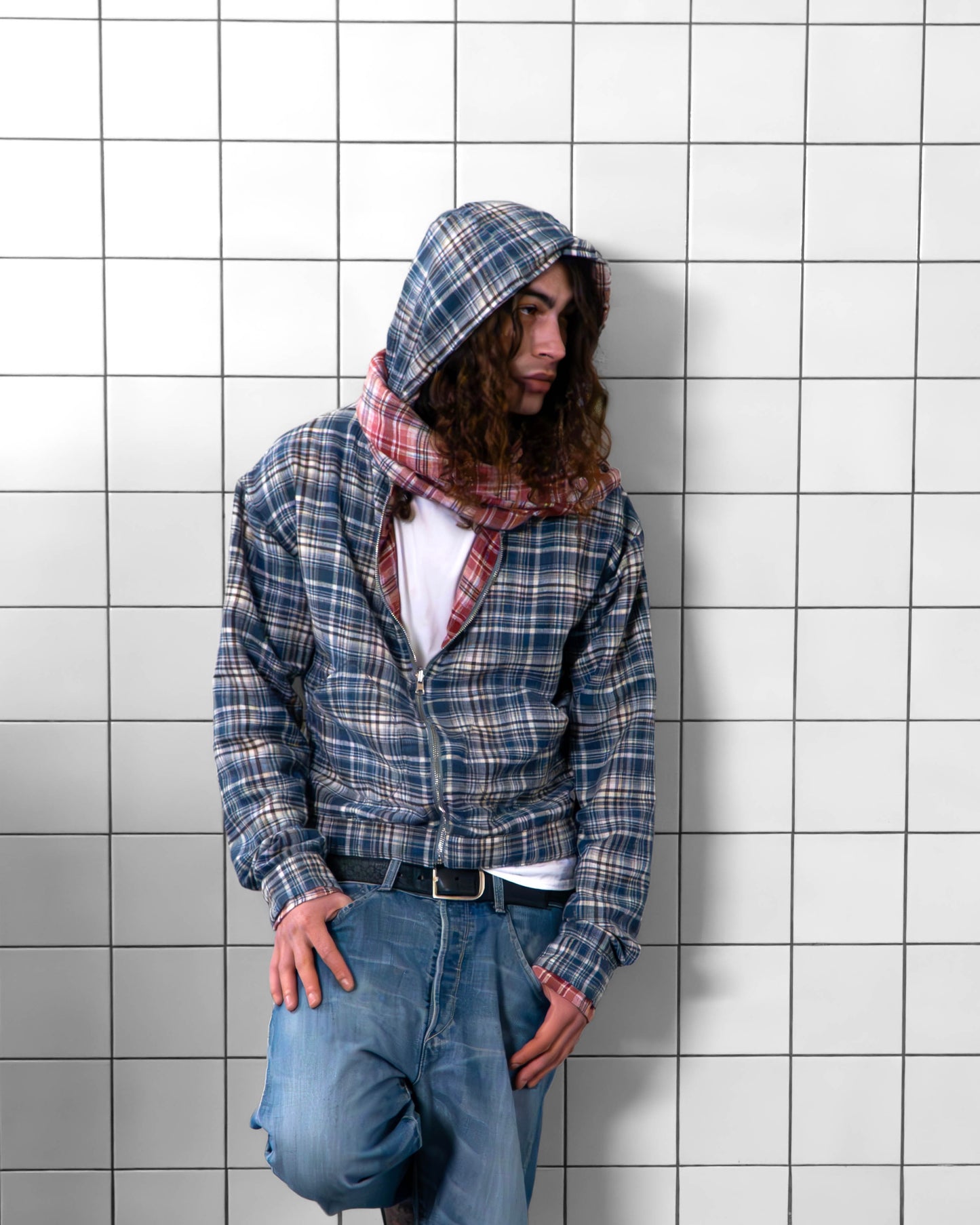 Reversible checkered flanell jacket