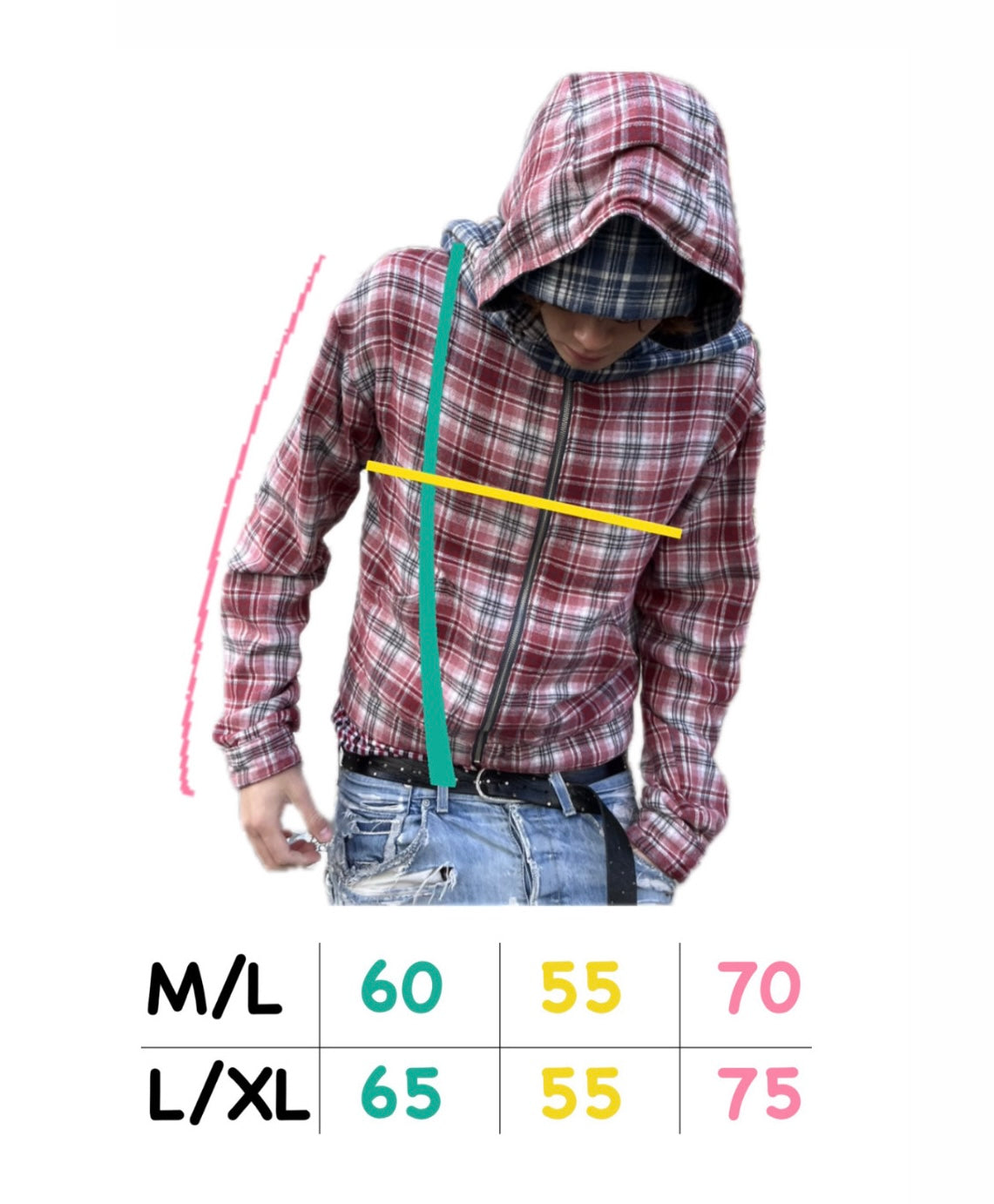 Reversible checkered flanell jacket