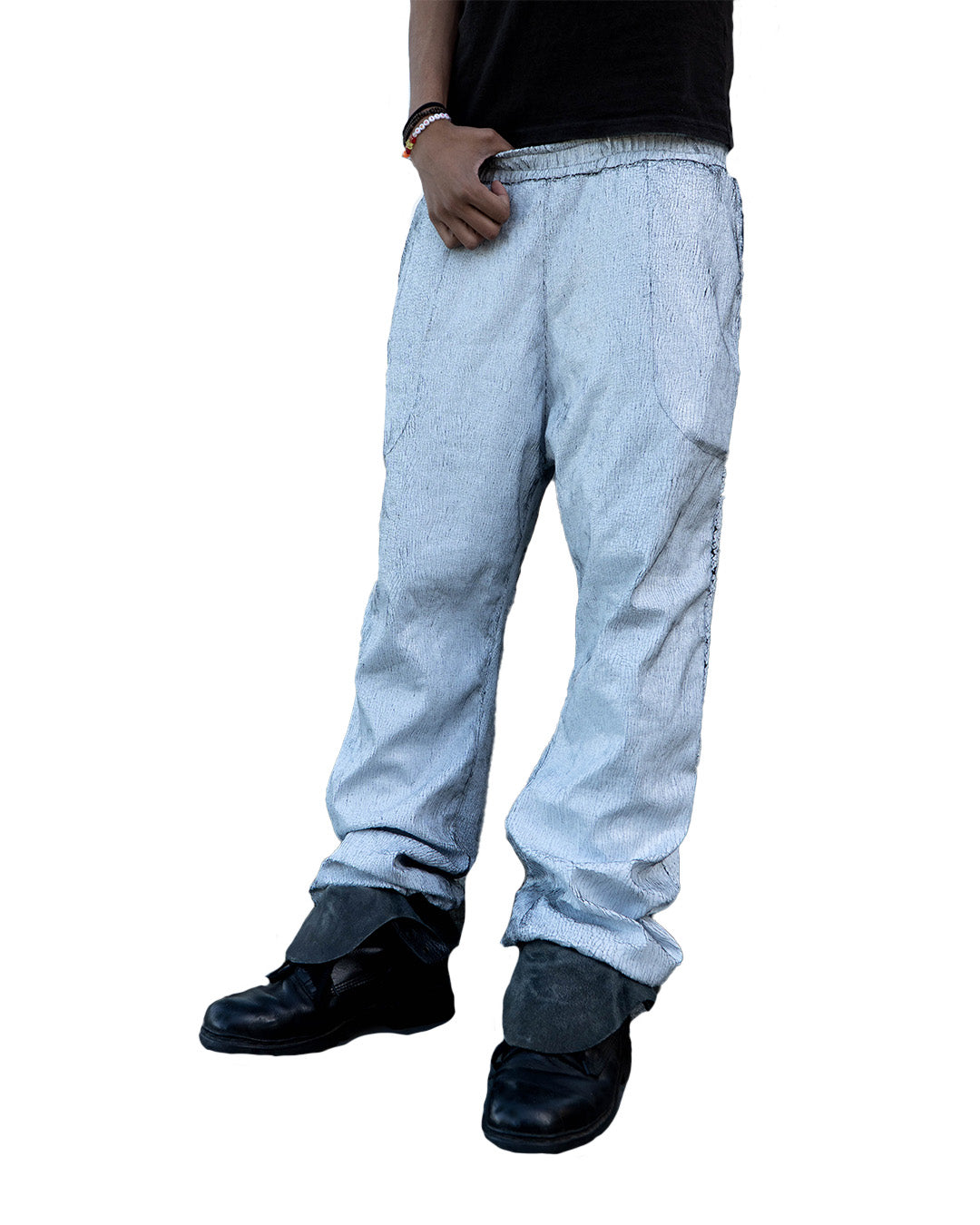 Cracked PU leather trackpants (sample)