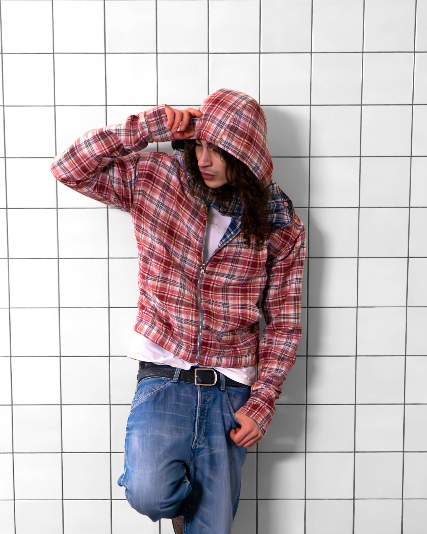 Reversible checkered flanell jacket