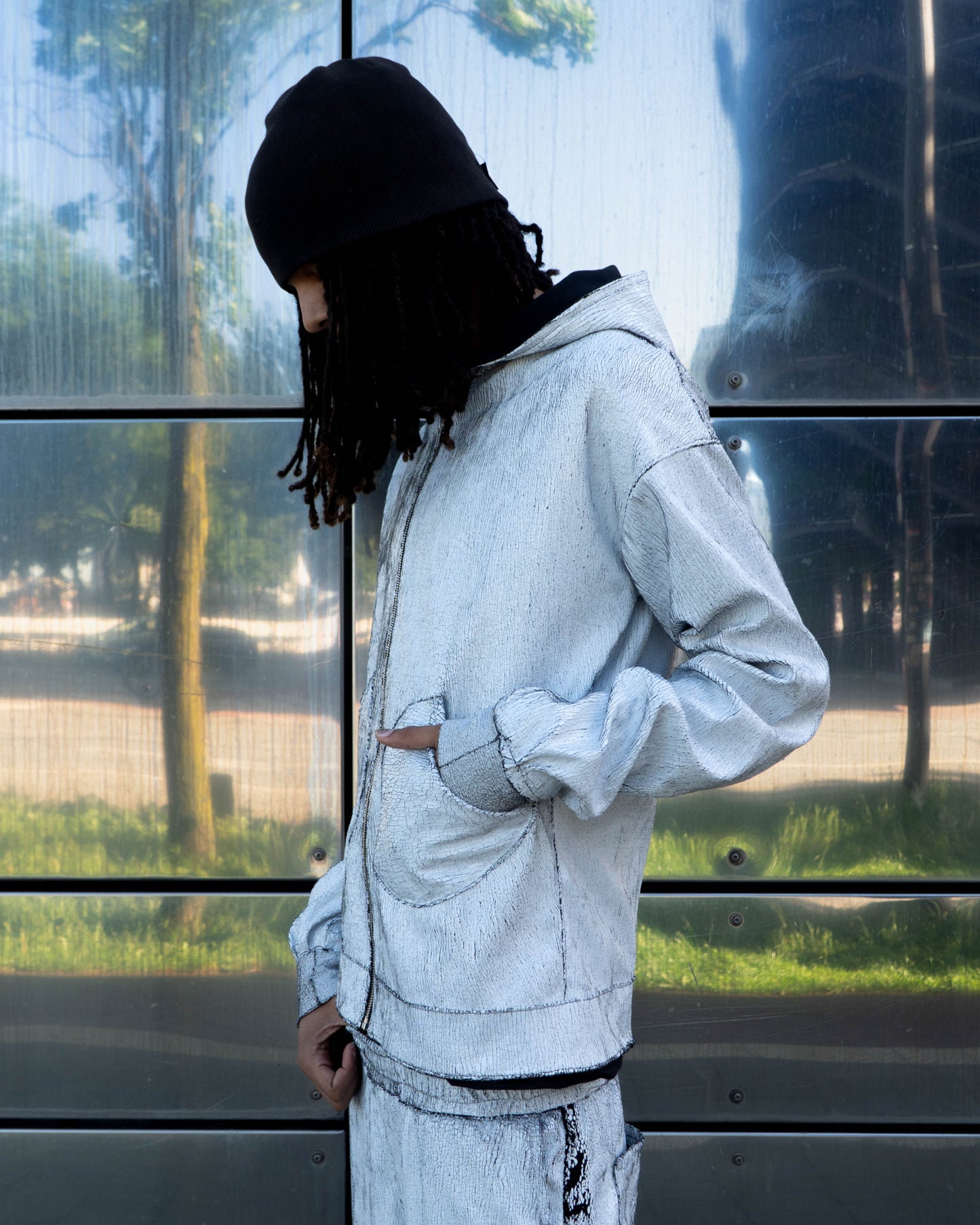 Cracked PU leather tracksuit (sample)