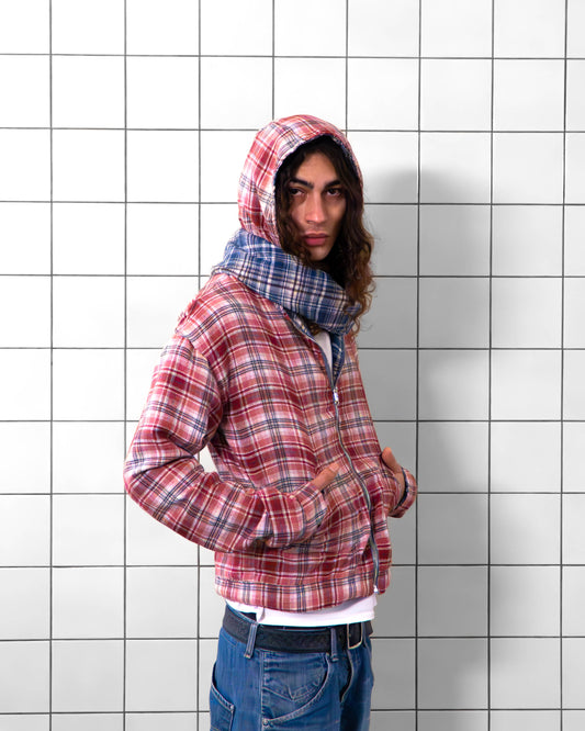 Reversible checkered flanell jacket