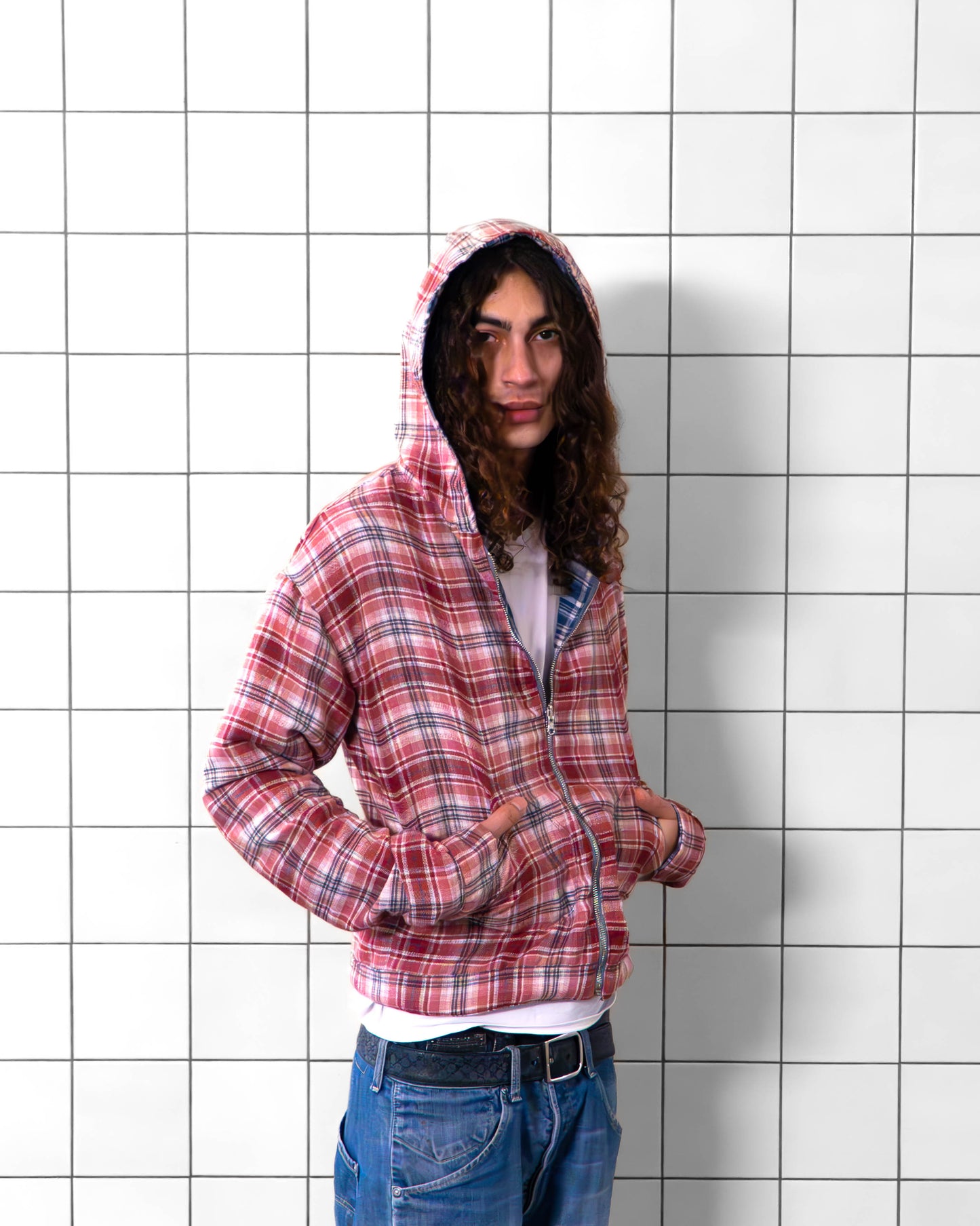 Reversible checkered flanell jacket