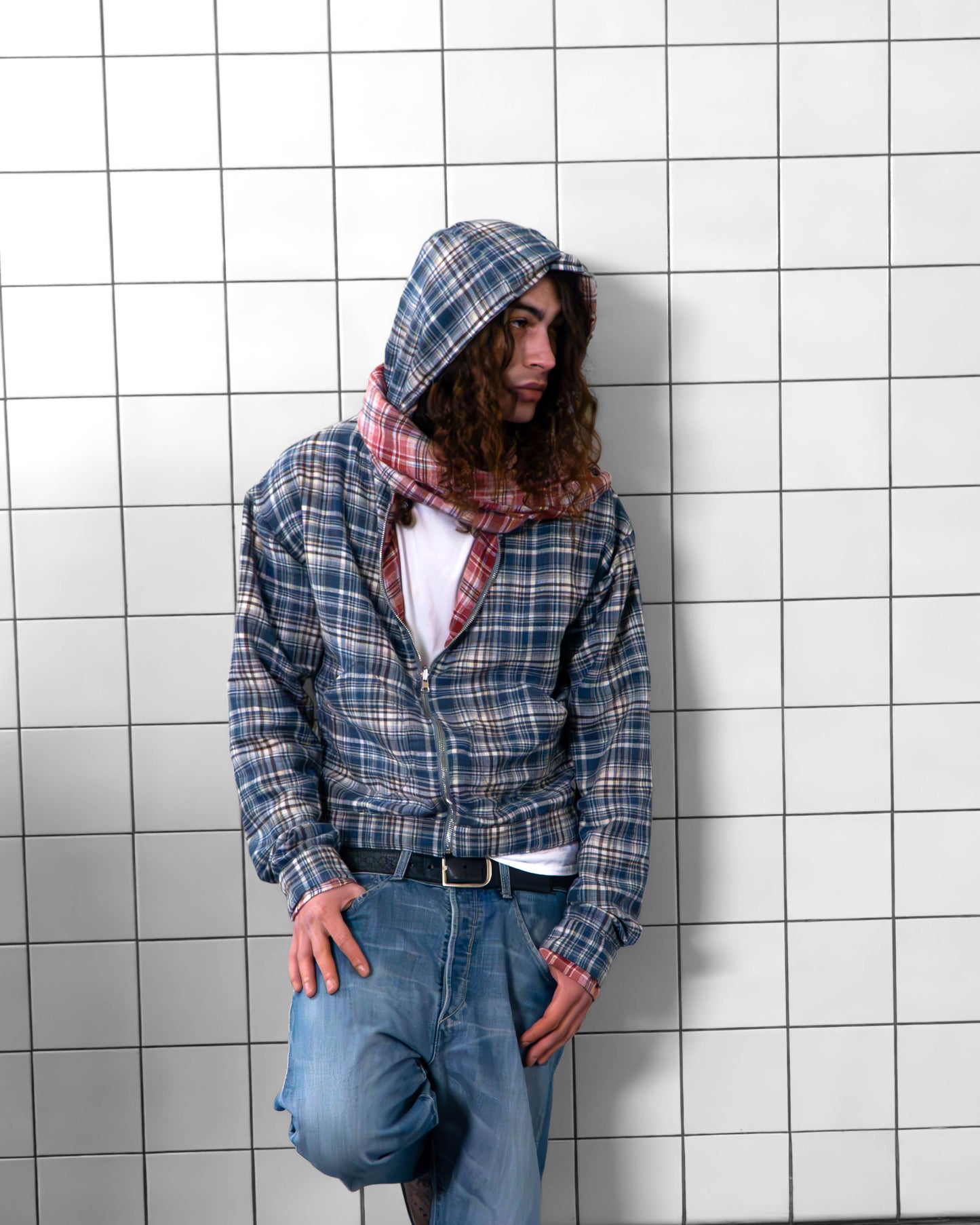 Reversible checkered flanell jacket