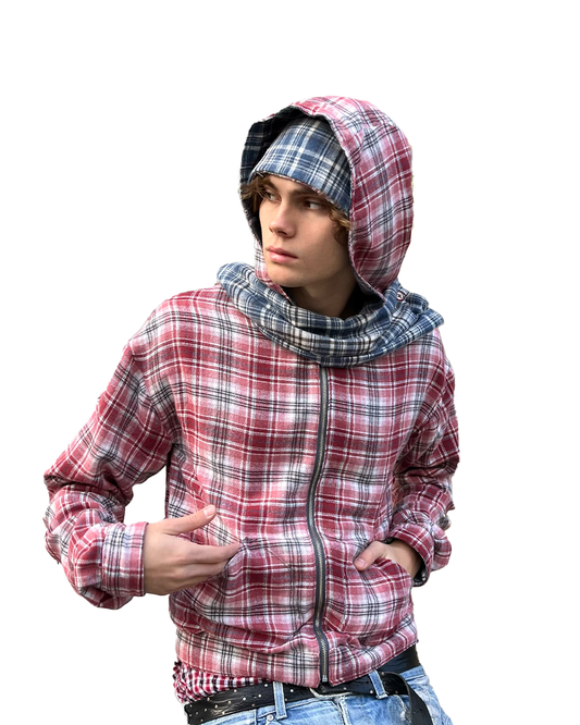 Reversible checkered flanell jacket